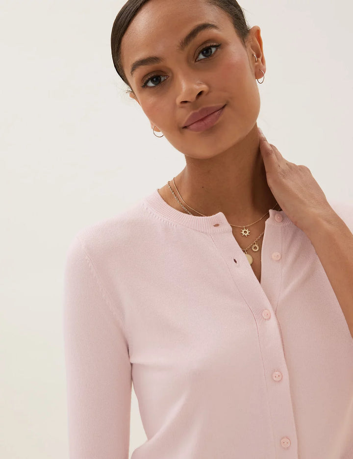 M&S Ladies R/N (Marino Wool) Cardigan T38/5760