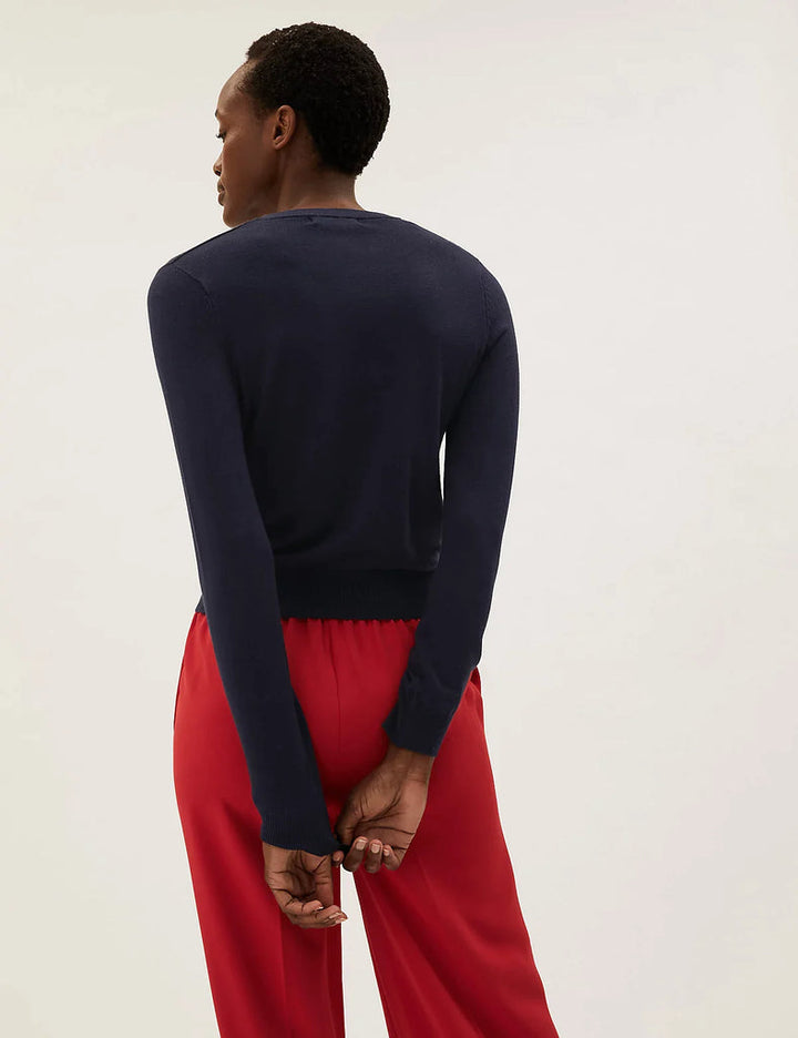 M&S Ladies R/N (Marino Wool) Cardigan T38/5760