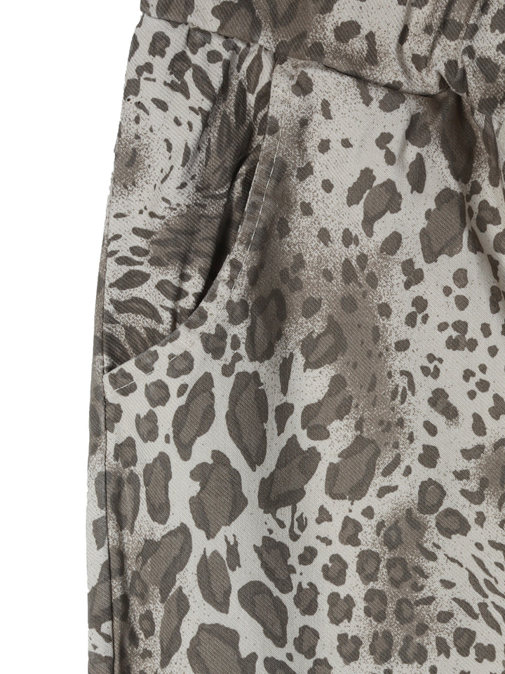 Glossy Uk Trouser Leopard Print
