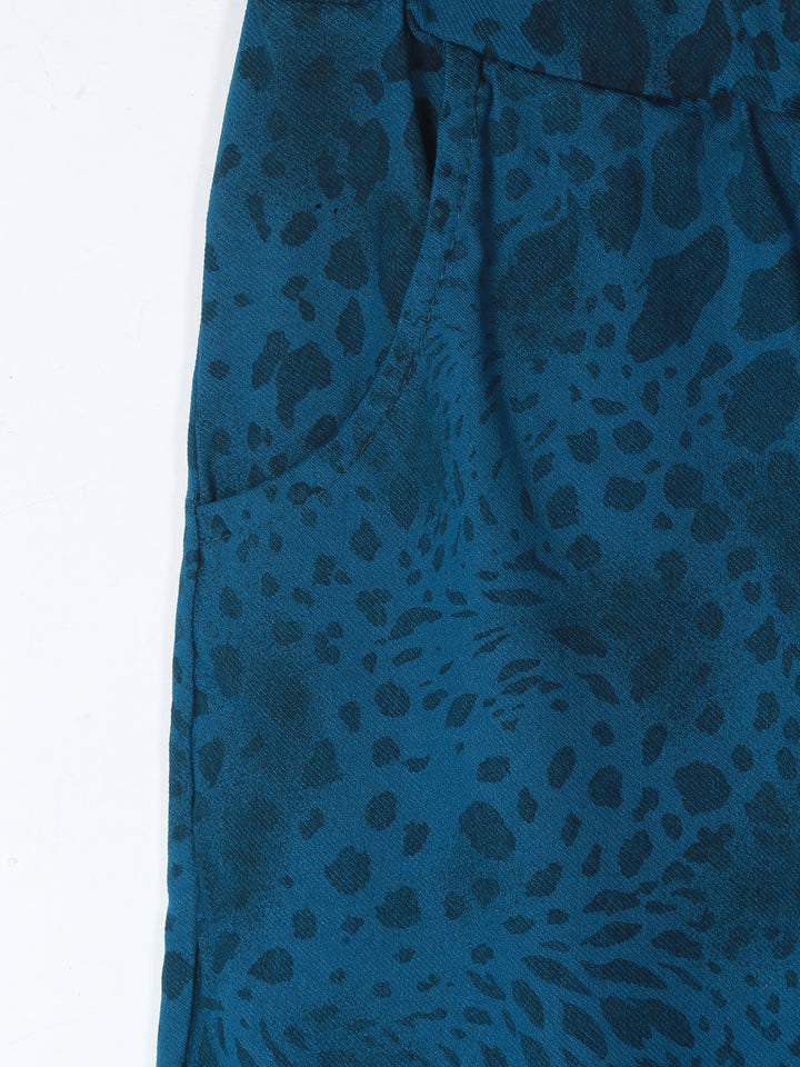 Glossy Uk Trouser Leopard Print