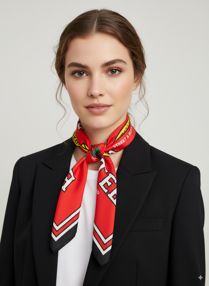 BRBY Ladies Silk Scarfs AC23000960 (Red)