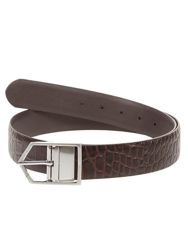 Canali Men Leather Belt KA00437 (Brown)