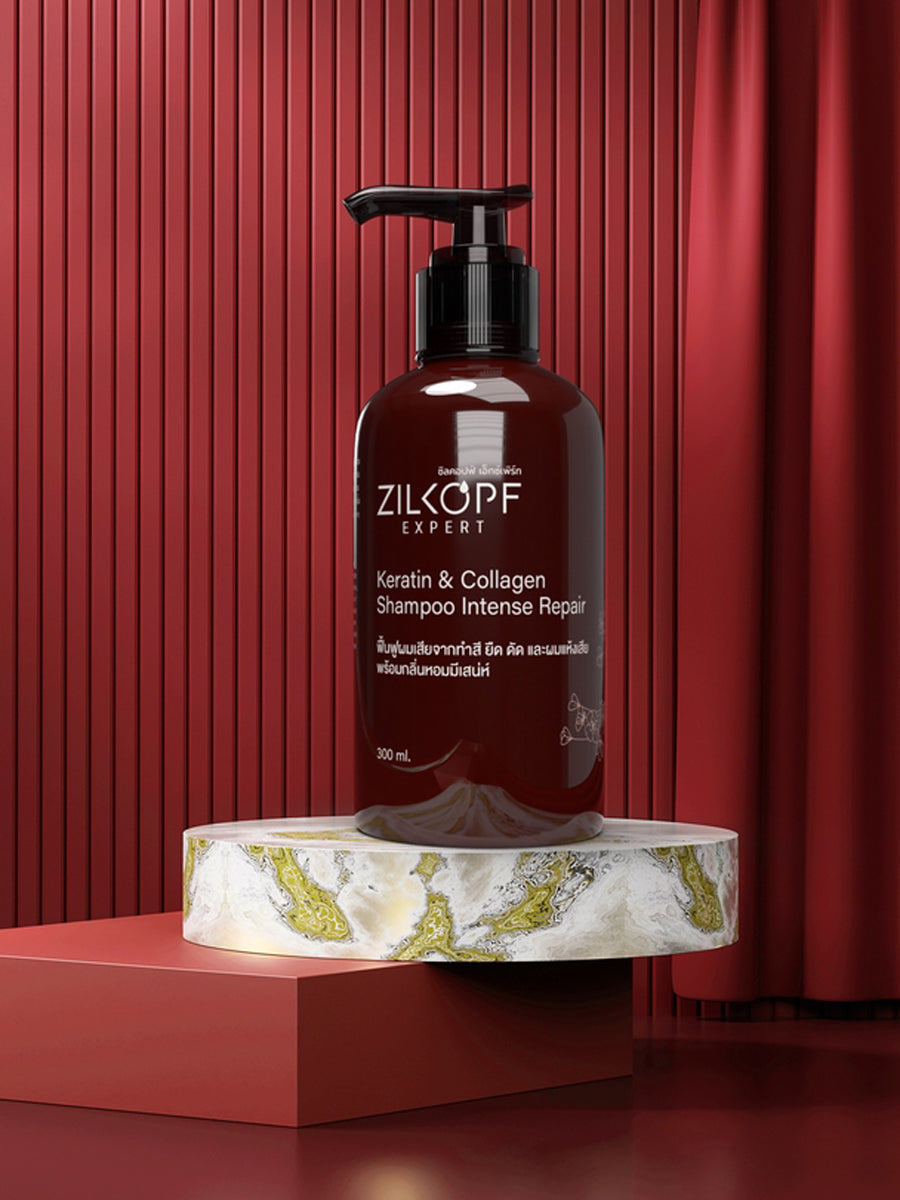 Zilkopf Expert Keratin & Collagen Intense Repair Shampo 300Ml (Thai)