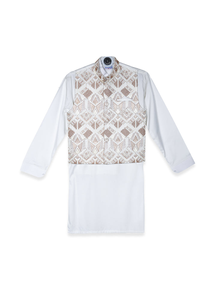 Tony Land Boys 3Pcs Shalwar Suit With Waist Coat # 23-009 (S-23)