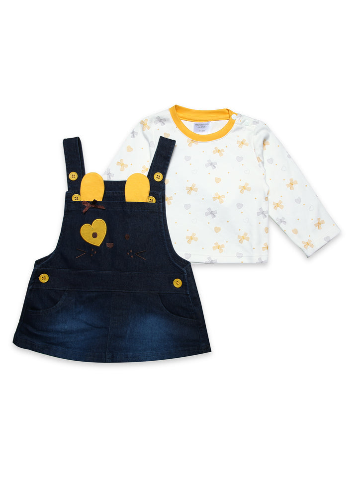 Wonder Child Girls L/S Denim Frock #049 (S-23)