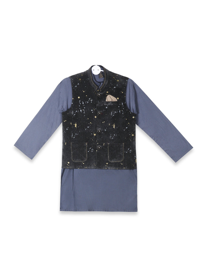 D2 Boys Shalwar Suit With Waist Coat 3Pcs #WS-208 (W-23)