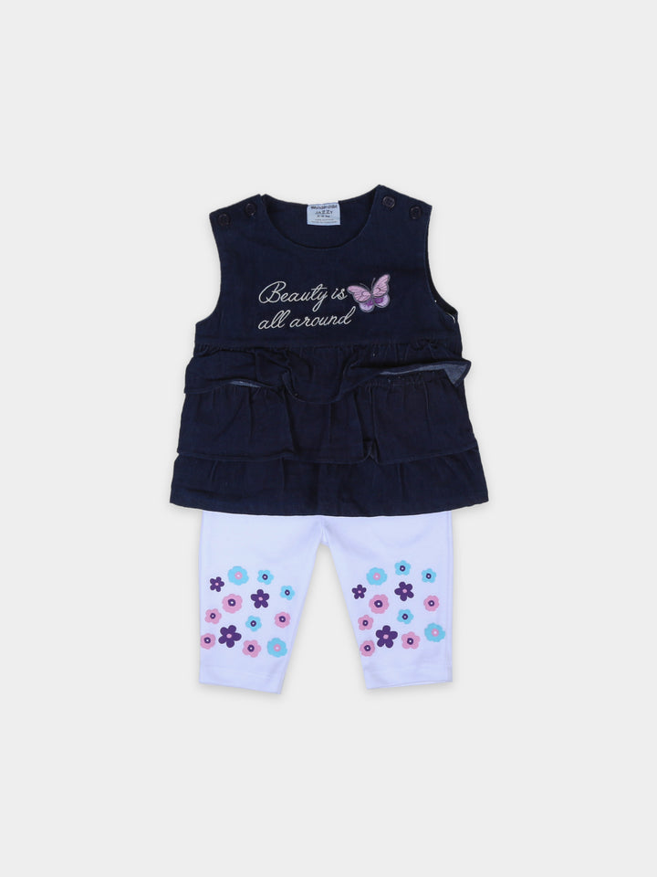 Wonder Child Girls C/S Tight Suit 2Pcs #208-073 (S-24)