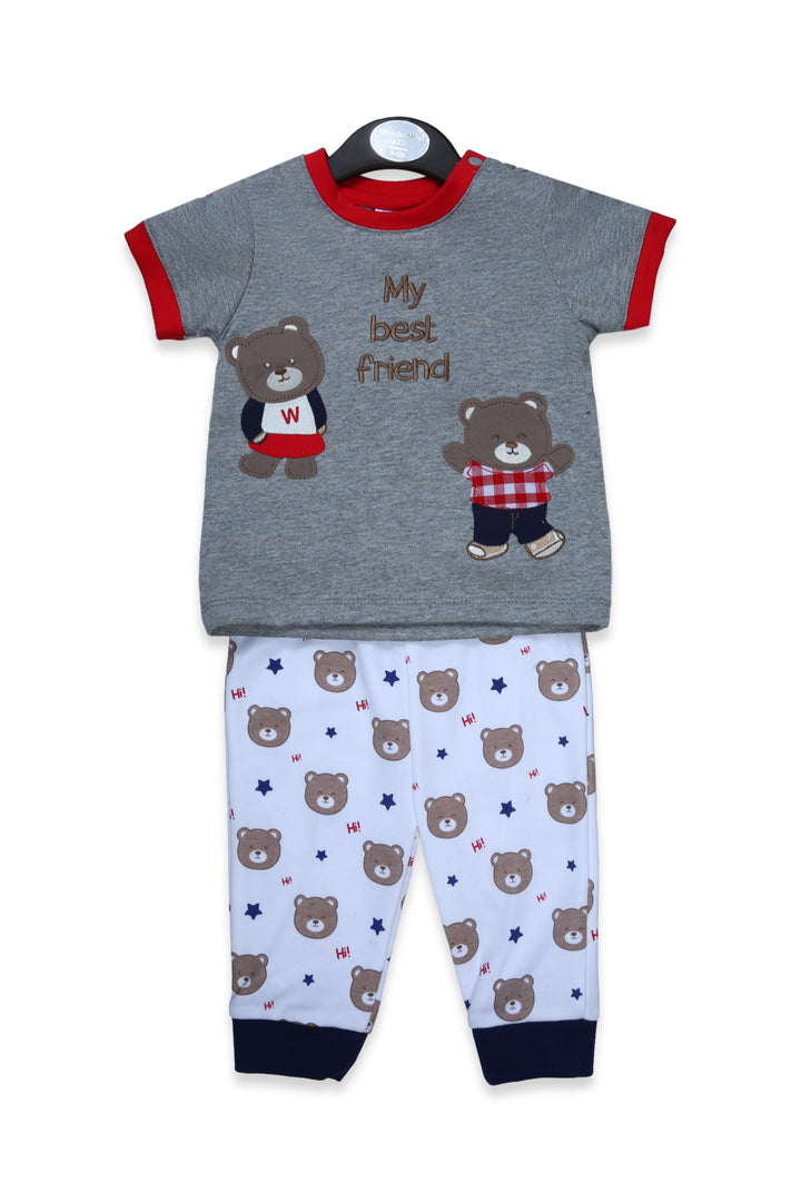 Wonder Child Boys H/S Pajama Suit 2Pcs #208-037 (S-24)