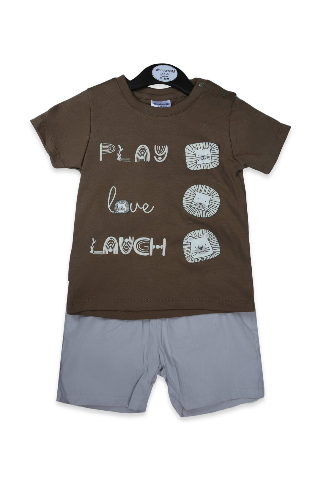 Wonder Child Boys H/S Knicker Suit 2Pcs #208-005 (S-24)