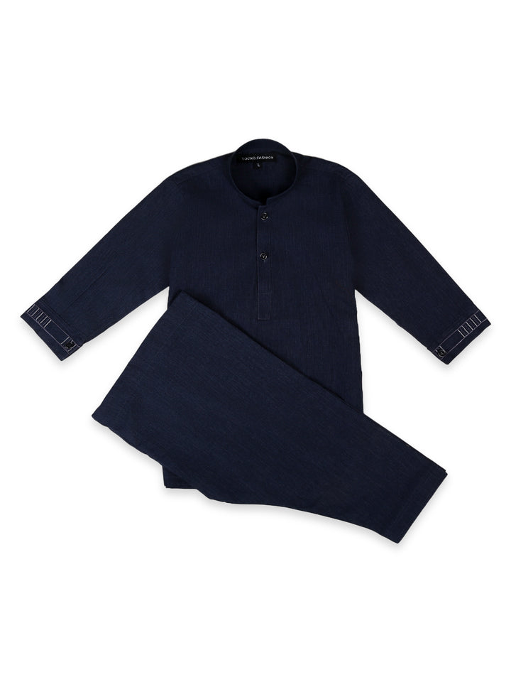 Young Fashion Boys Shalwar Suit 3Pcs #100-22 (S-24)