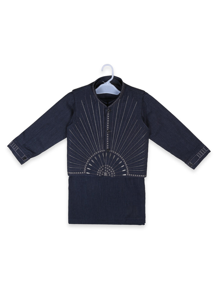 Young Fashion Boys Shalwar Suit 3Pcs #100-22 (S-24)