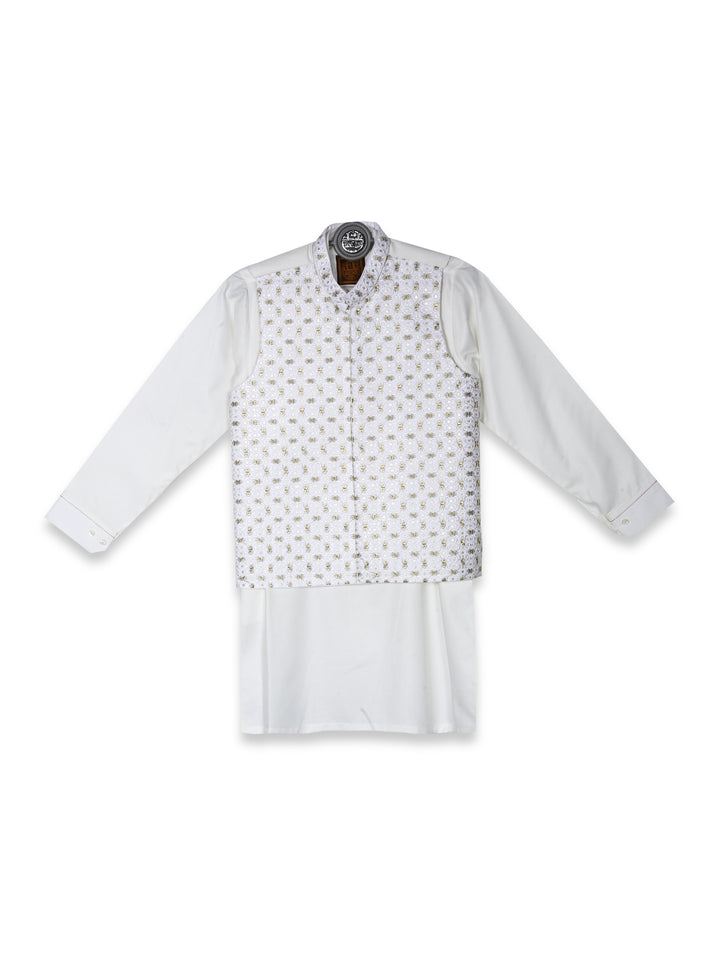 Alee Shan Boys Shalwar Suit With Waist Coat 3Pcs #1605 (W-24)