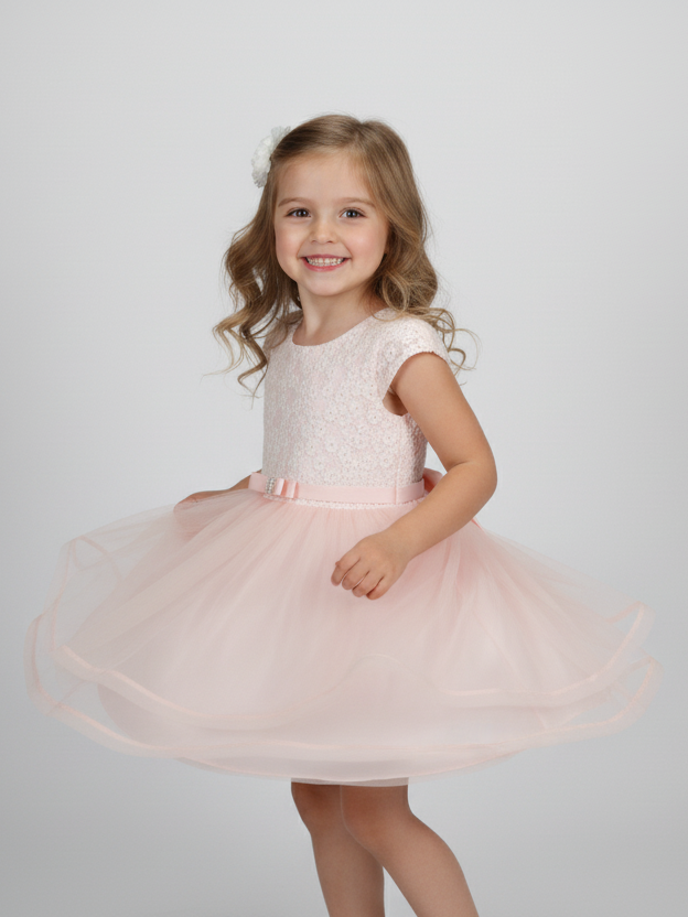 Little Coogie Girls Fancy Frock S/L #20222 (S-25)