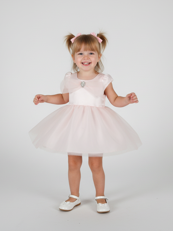 Little Coogie Girls Fancy Frock S/L #20330 (S-25)