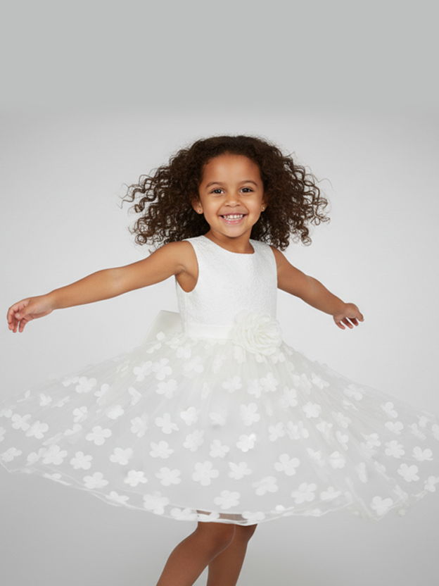 Cute Look Girls Fancy Frock S/L #JX745 (S-25)