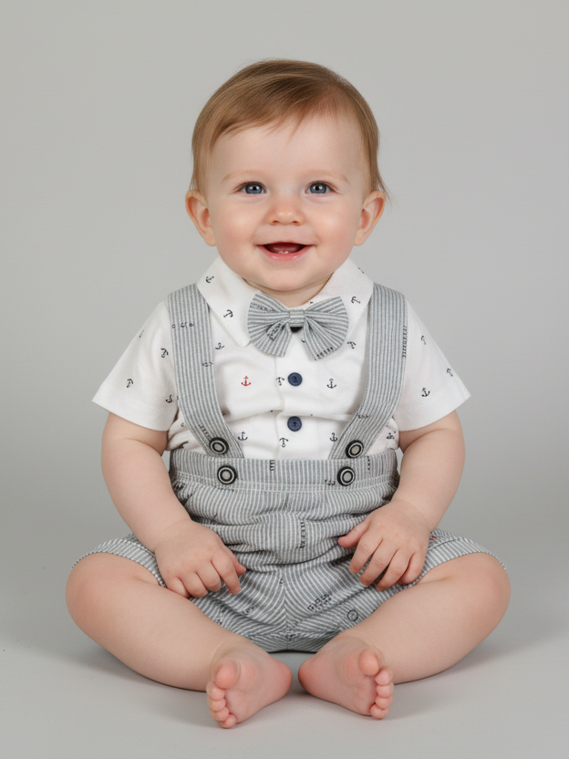 Mon Caramel Boys Dungree Suit H/S #01 (S-25)