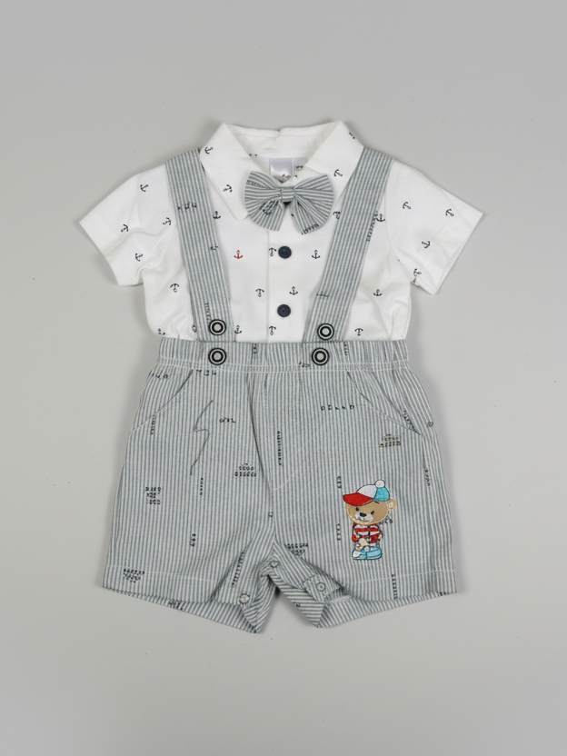 Mon Caramel Boys Dungree Suit H/S #01 (S-25)