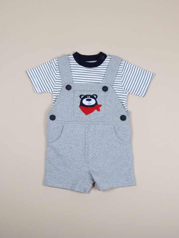 Mon Caramel Boys Dungree Suit H/S #04 (S-25)