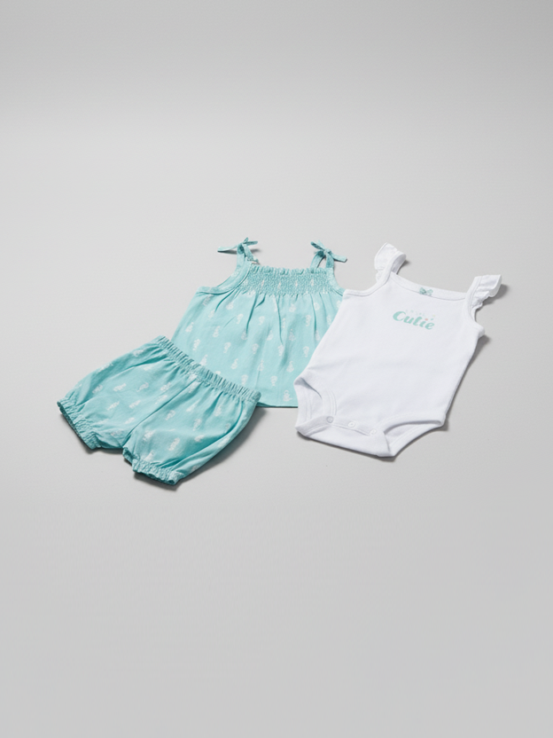 Carter's Girls 3Pcs Suit H/S #2348 (S-25)