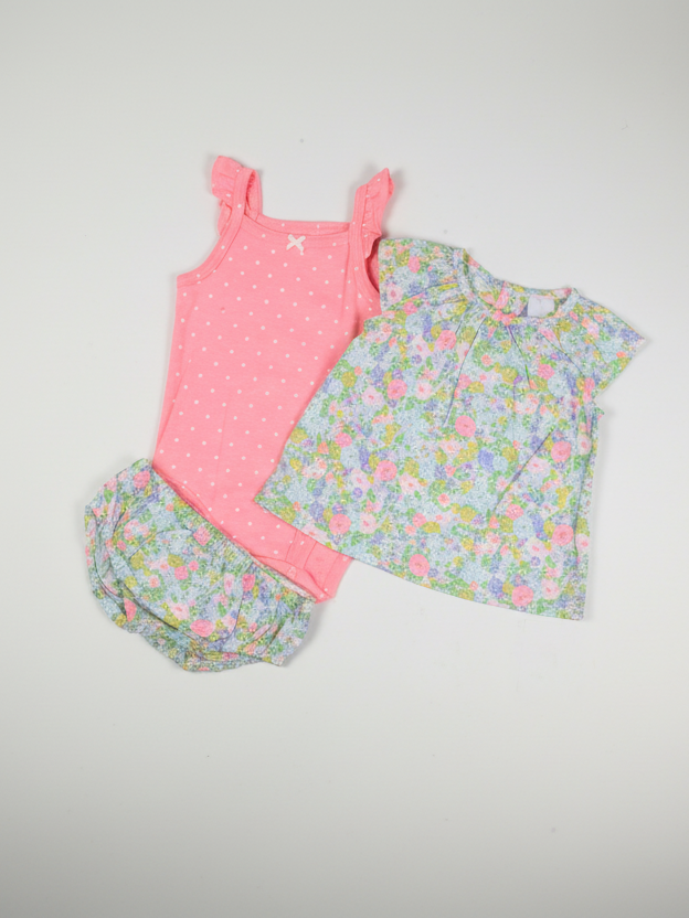 Carter's Girls 3Pcs Suit H/S #1993 (S-25)