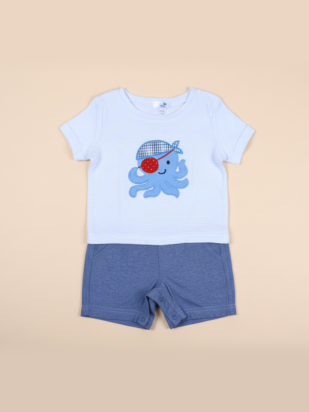 Mon Caramel Boys Romper H/S #2388 (S-25)