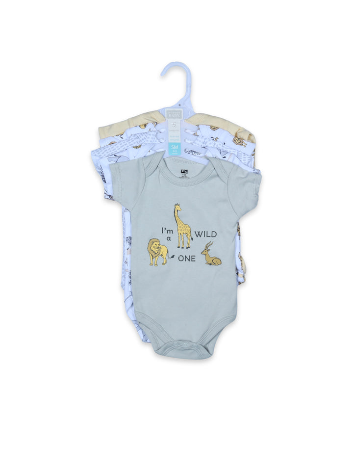 Hudson Boy Body Suit H/L 5Pk Hanger #28409 (S-25)