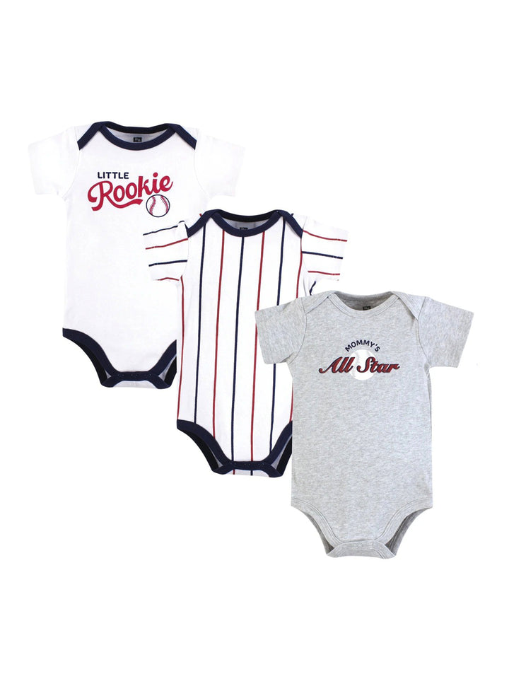 Hudson Boys Body Suit H/L 3Pk Hanger #27948 (S-25)