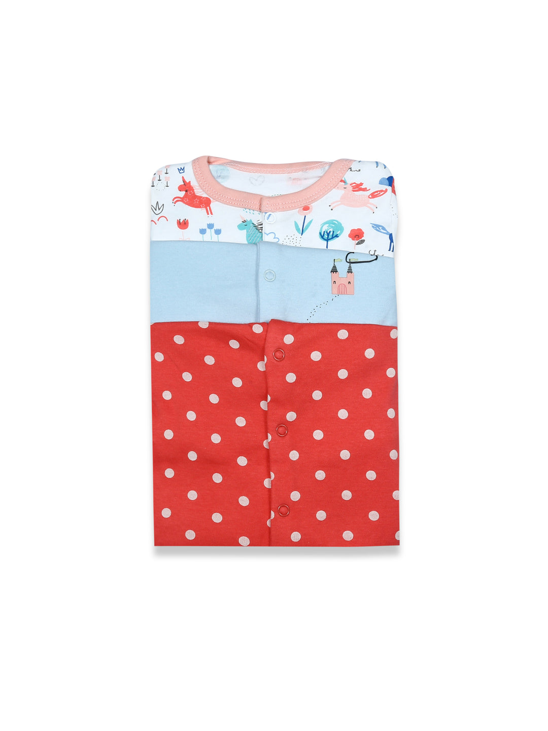 Mama & Papa Baby Sleep Suit L/S 3Pk #02 (S-25)(Red)