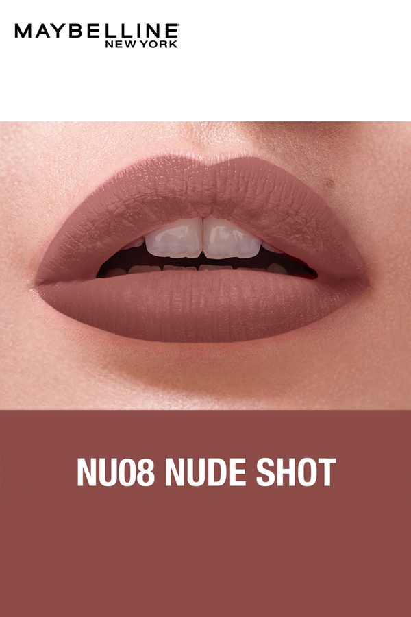 Maybelline Sensational Liquid Matte Lipstick NU08 Nude Shot (92-2060)
