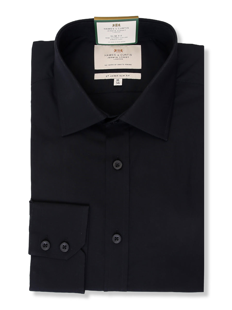 H & C Mens L/S Plain Formal Shirt SSPGA920