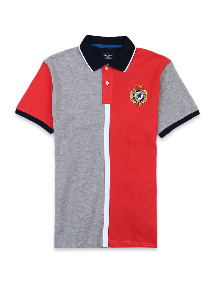 Hackett Mens S/S H Logo& Crown Crist Plain Polo HM562999