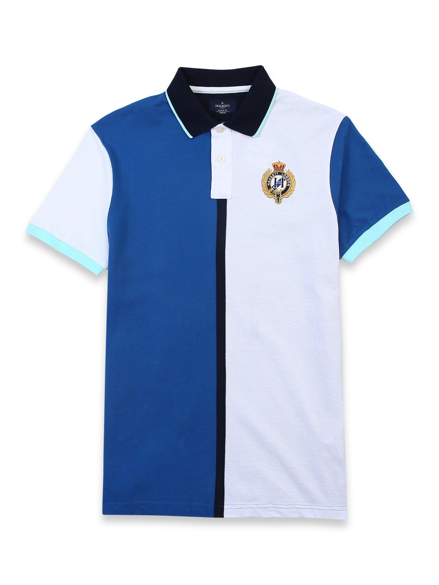 Hackett Mens S/S H Logo& Crown Crist Plain Polo HM562999