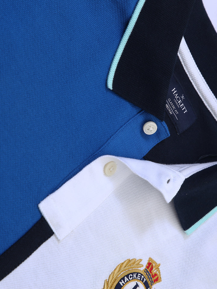Hackett Mens S/S H Logo& Crown Crist Plain Polo HM562999