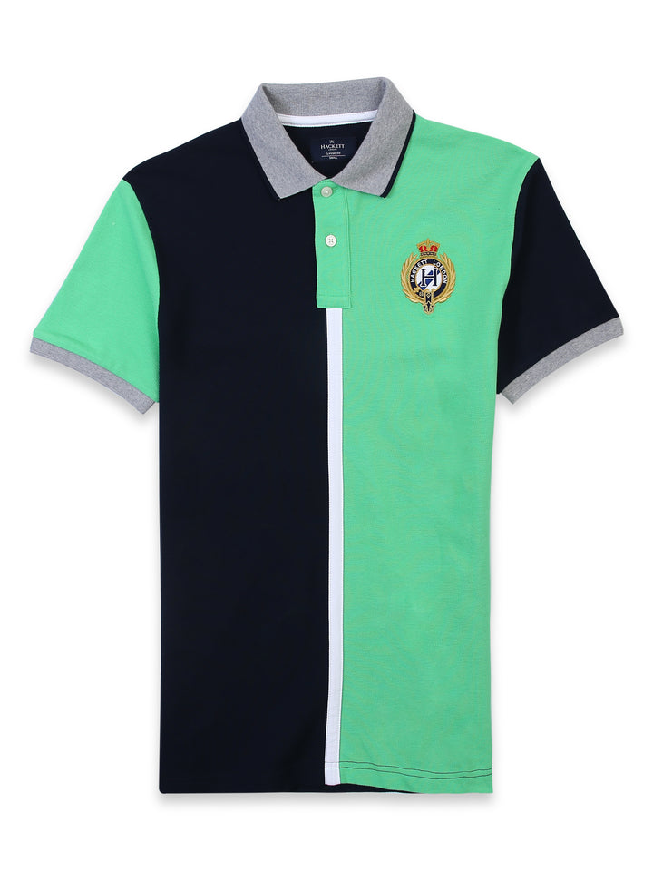 Hackett Mens S/S H Logo& Crown Crist Plain Polo HM562999
