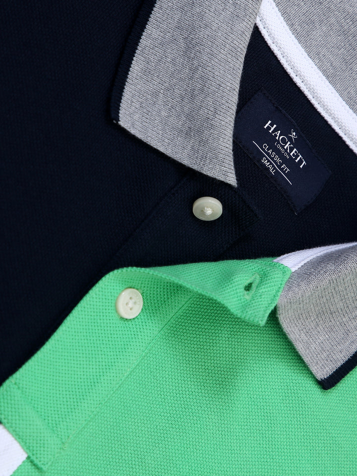 Hackett Mens S/S H Logo& Crown Crist Plain Polo HM562999