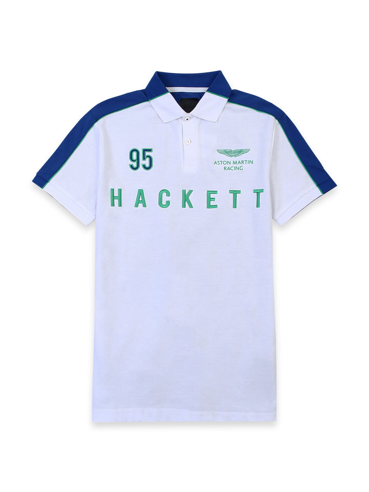 Hackett Mens S/S Aston Martin Racing 95Logo Printed Polo HM562682