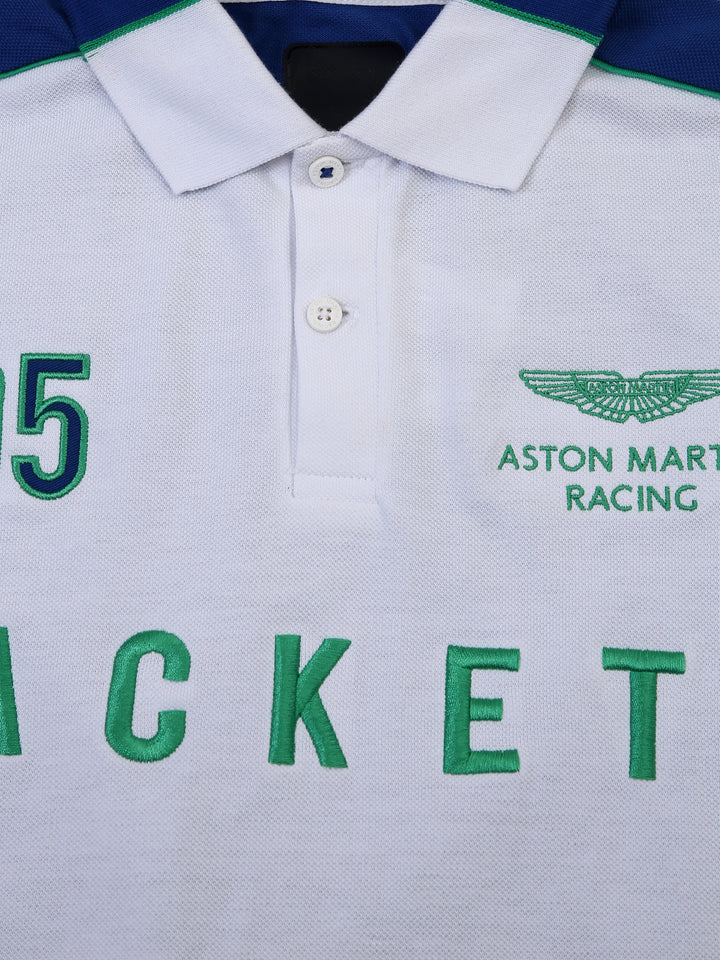 Hackett Mens S/S Aston Martin Racing 95Logo Printed Polo HM562682