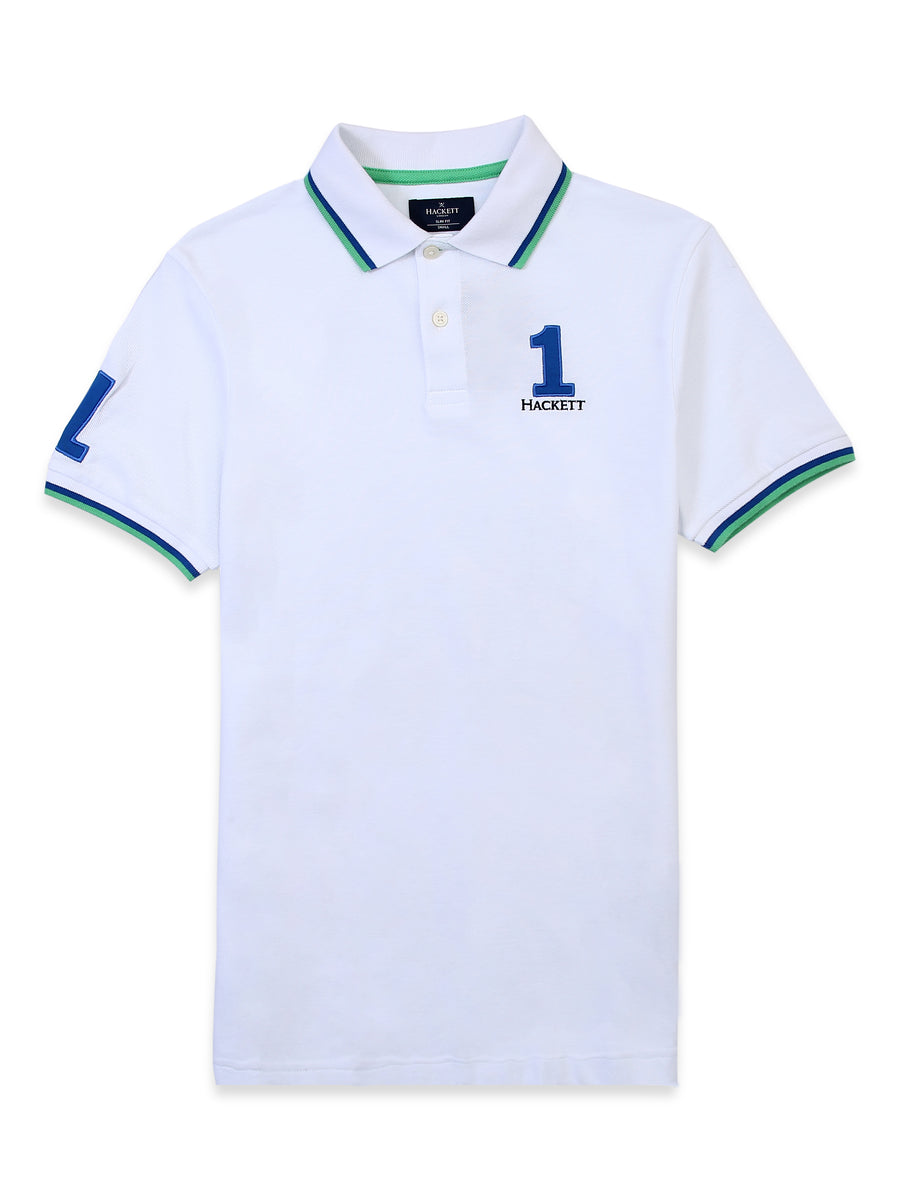 Hackett Mens S/S 1 Logo Printed Polo HM 563001