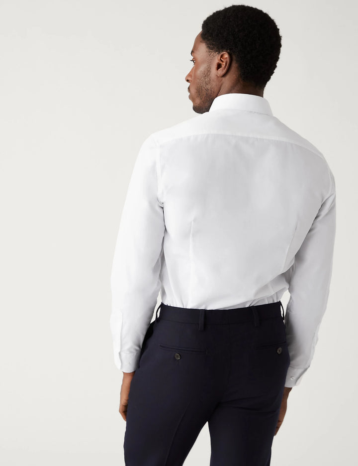 M&S Mens L/S ( 65-35% ) Plain Formal Shirt T11/2310T