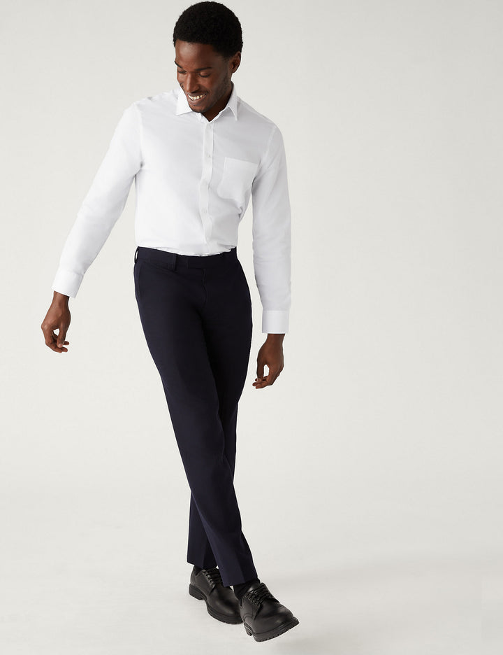M&S Mens L/S ( 65-35% ) Plain Formal Shirt T11/2310T