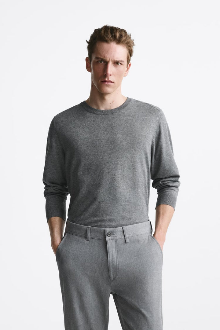 Zara Mens L/S R-N Viscose Jersey 2580/304/803