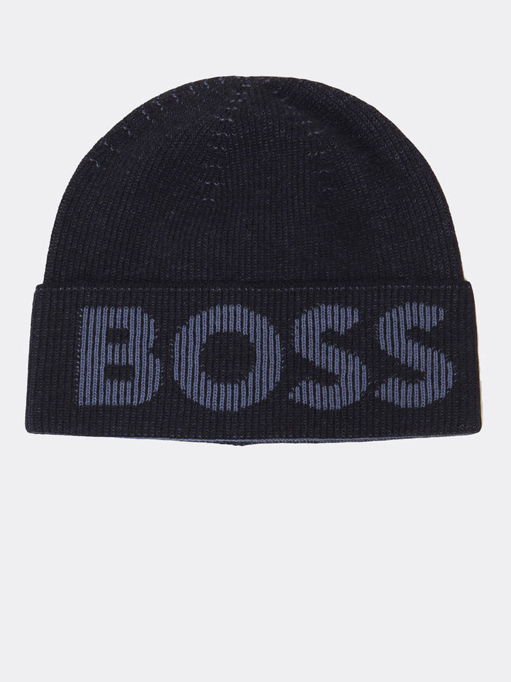 H Boss Mens Cotton Mix Beanie Cap 50475939
