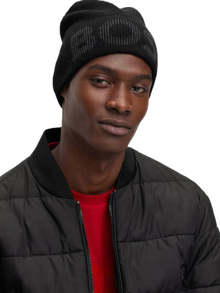 H Boss Mens Cotton Mix Beanie Cap 50475939