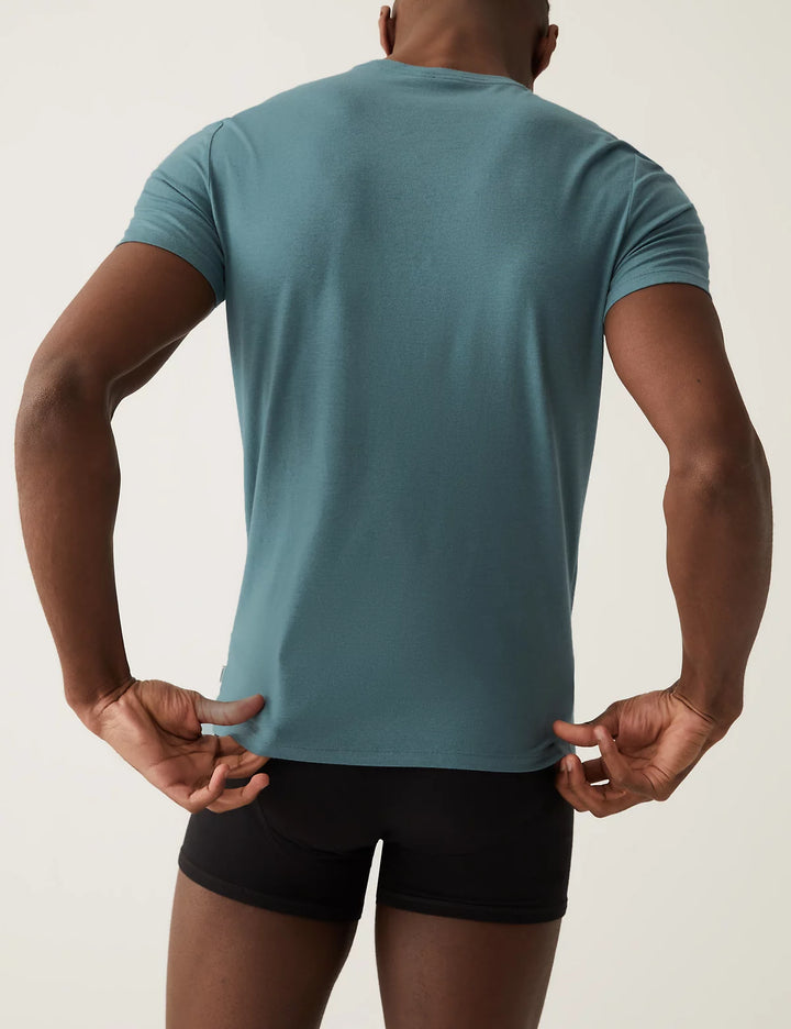 M&S Mens S/S R-Neck Plain T-Shirt T14/1600A