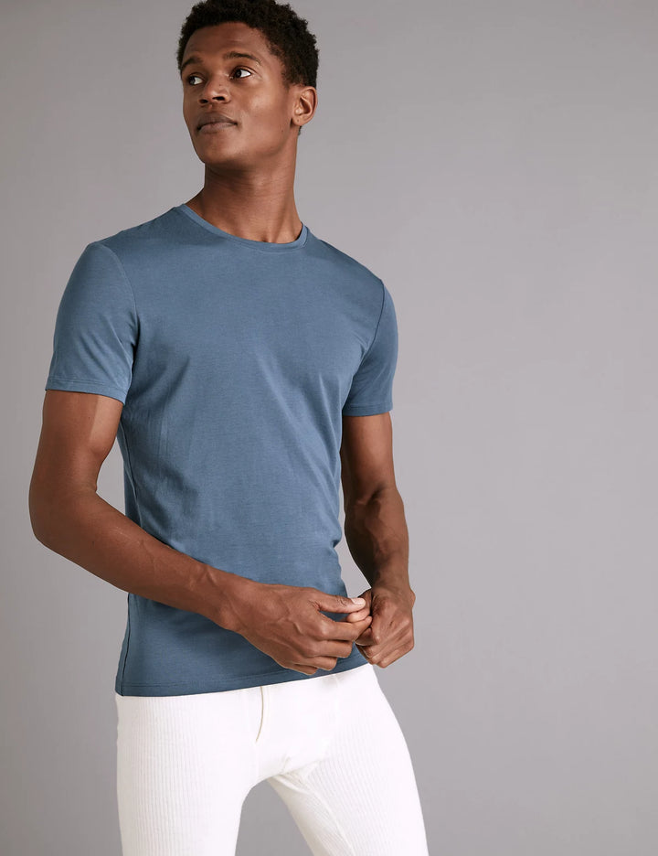 M&S Mens S/S R-Neck Plain T-Shirt T14/1600A