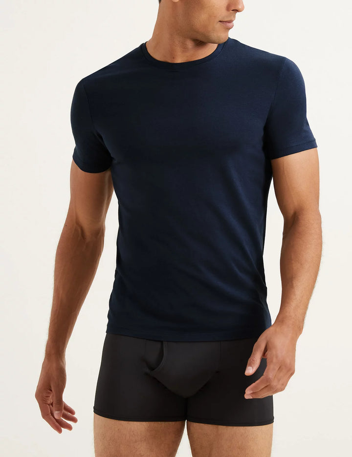 M&S Mens S/S R-Neck Plain T-Shirt T14/1600A