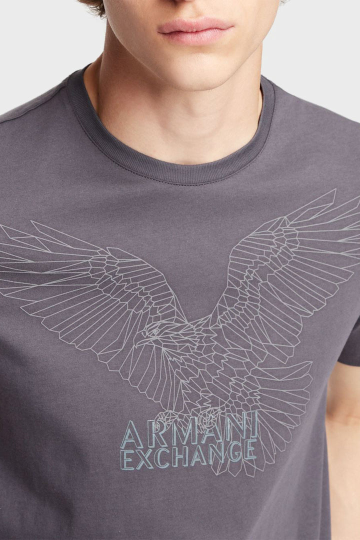 Ar.mani Mens S/S R-N T-Shirts TM-6LZTHL (Charcoal)
