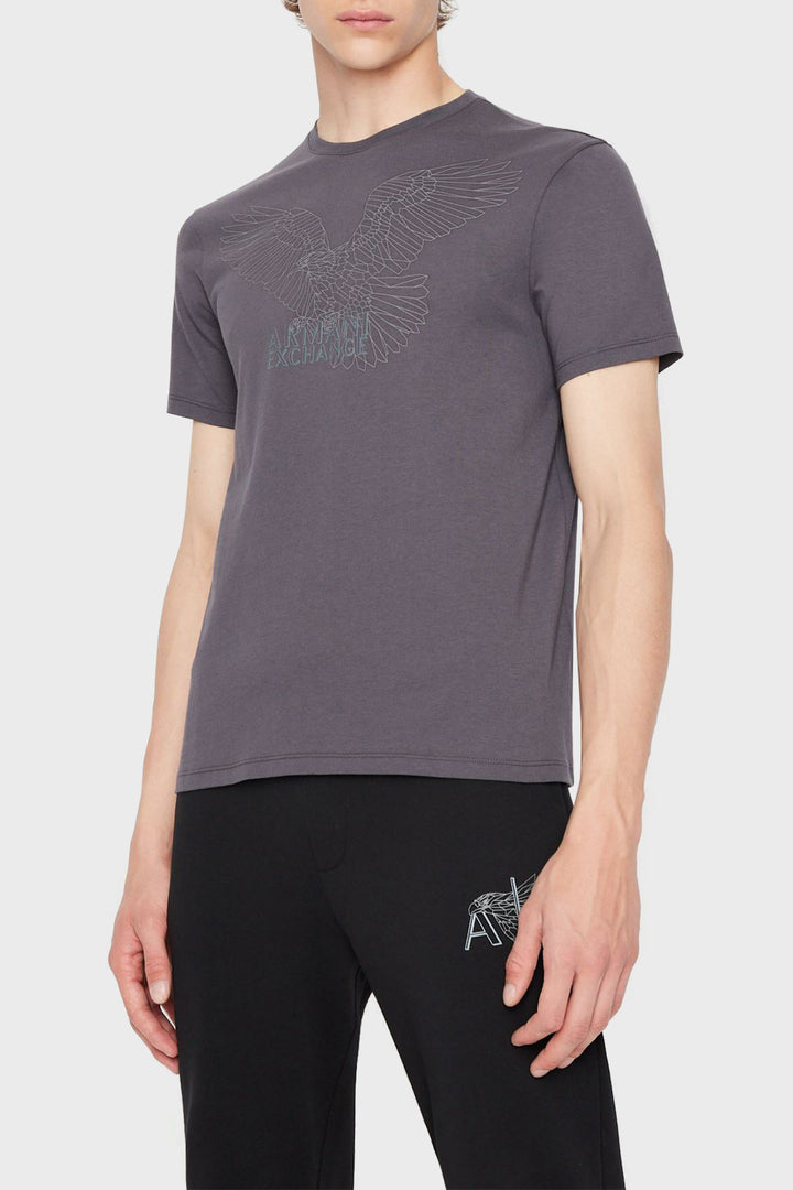 Ar.mani Mens S/S R-N T-Shirts TM-6LZTHL (Charcoal)