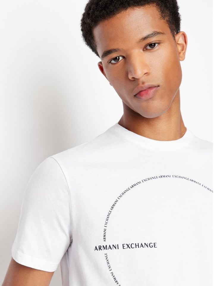 Ar.mani Mens S/S R-N T-Shirts TM-6LZTAC (White)