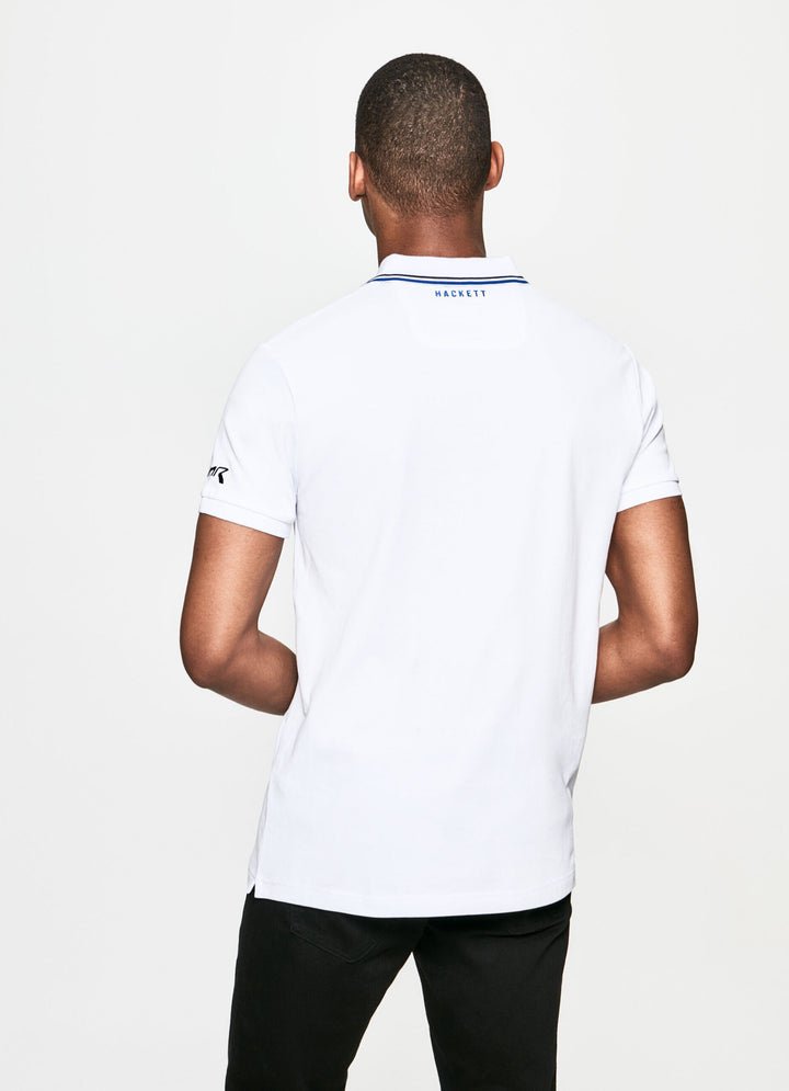 Hackett Mens S/S Aston Martin Jacquard Collor Polo HM563153
